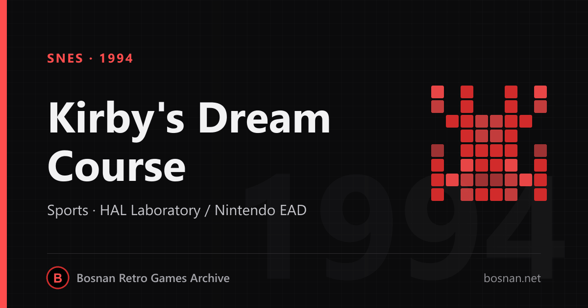 Kirby's Dream Course