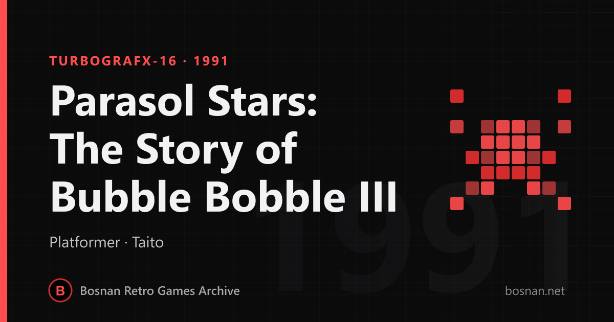 Parasol Stars: The Story of Bubble Bobble III