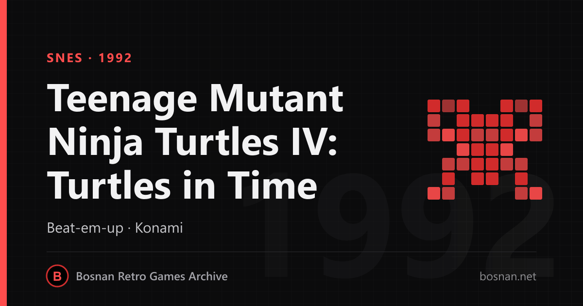 Teenage Mutant Ninja Turtles IV: Turtles in Time